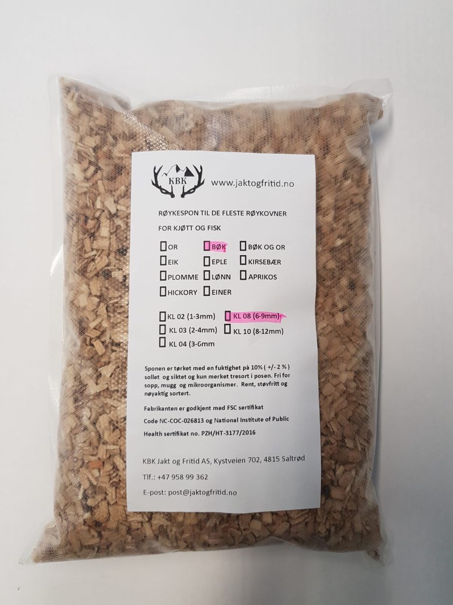 KBK Røykspon Bøk 3 liter (6-9mm)