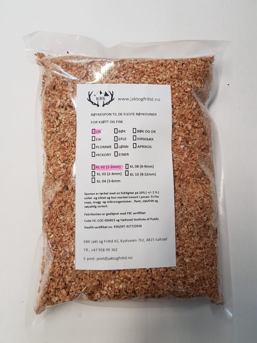 KBK Røykspon Or 3liter (1-3mm)