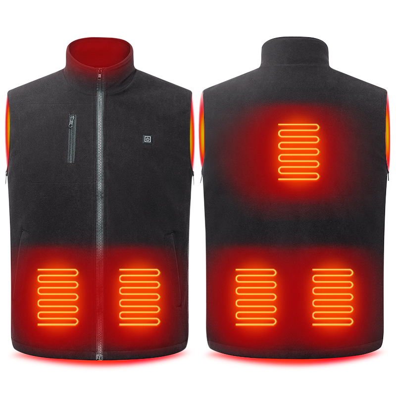 Elektrisk / Oppvarmede Vest med varme Fleece. powerbank følger med